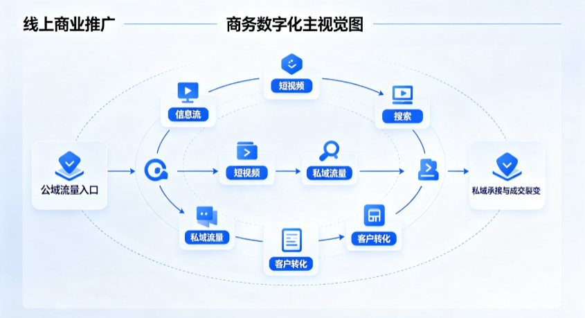 源汇区线上商业推广怎么做？全域流量闭环搭建与低成本转化实战指南